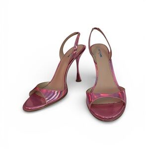 Betsey Johnson Shimmering Pink Leather Stilettos